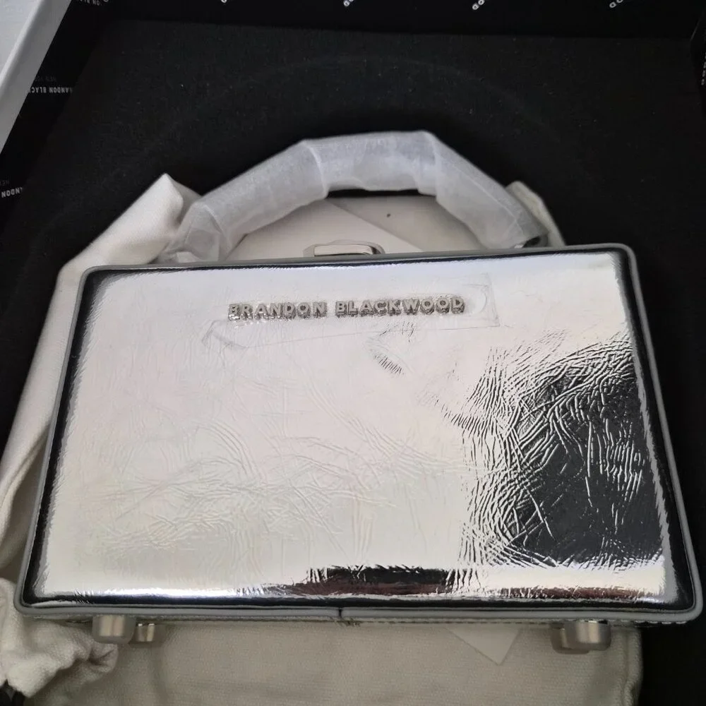 Brand New Brandon Blackwood Silver Slim Trunk Bag - Picture 2 of 9